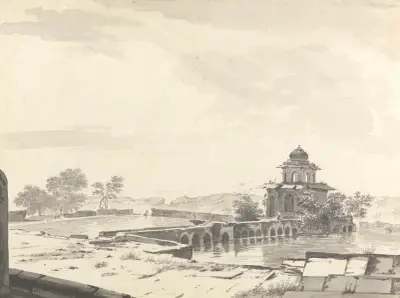 Original Drawings for Choix de Vues de L’Inde and Others Pl.22 av William Hodges