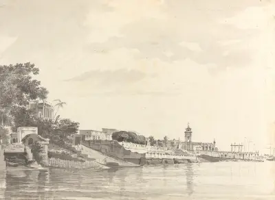 Originalzeichnungen für Choix de Vues de L’Inde and Others Pl. 25 von William Hodges