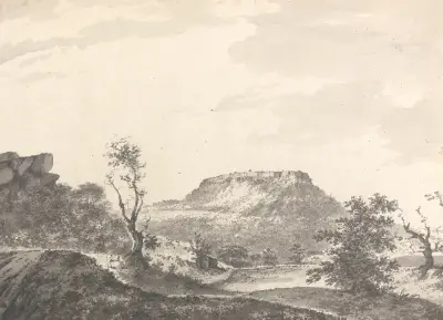 Originalzeichnungen für Choix de Vues de L’Inde and Others Pl. 28 von William Hodges