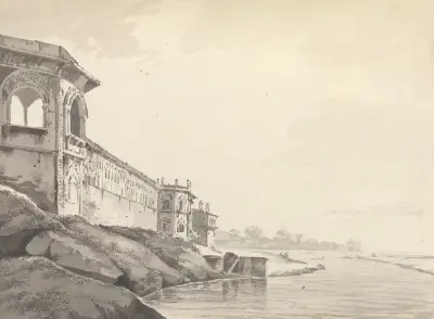 Originalzeichnungen für Choix de Vues de L’Inde and Others Pl. 29 von William Hodges