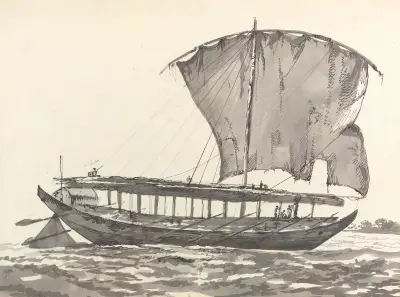 Original Drawings for Choix de Vues de L’Inde and Others Pl.30 av William Hodges