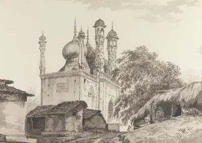Originalzeichnungen für Choix de Vues de L'Inde u. a. Taf. 33 von William Hodges