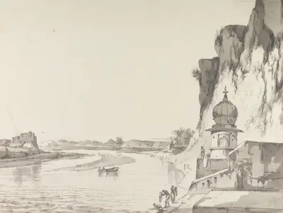 Originalzeichnungen für Choix de Vues de L’Inde and Others Taf. 47 von William Hodges
