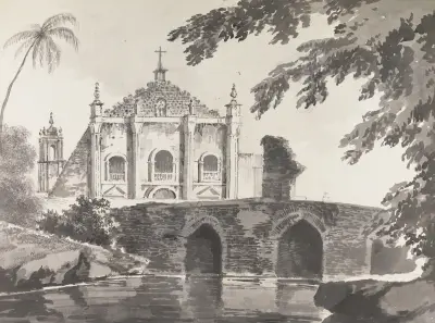 Originalzeichnungen für Choix de Vues de L’Inde and Others Pl. 50 von William Hodges