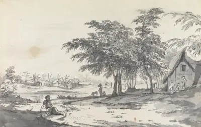 Originalzeichnungen für Choix de Vues de L'Inde u. a., Taf. 51 von William Hodges