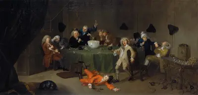 A Midnight Modern Conversation von William Hogarth