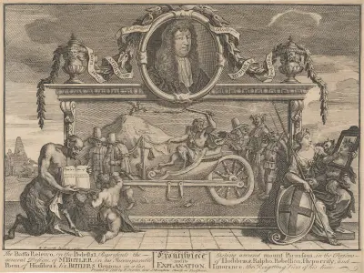 Frontispiece and its Explanation (no.1) av William Hogarth