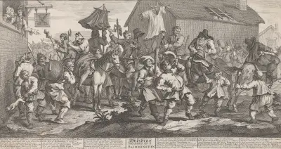 Hudibras Encounters the Skimmington (no.12) von William Hogarth
