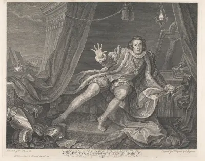 Mr. Garrick in the Character of Richard III av William Hogarth