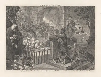 Paul before Felix von William Hogarth