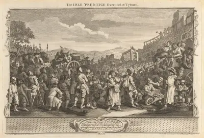 Plate 11, The Idle ‘Prentice Executed at Tyburn von William Hogarth