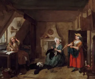 Den olycklige poeten av William Hogarth