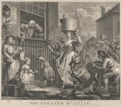 The Enraged Musician av William Hogarth