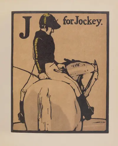 J för jockey av William Nicholson