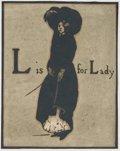 L is for Lady. From; an Alphabet av William Nicholson