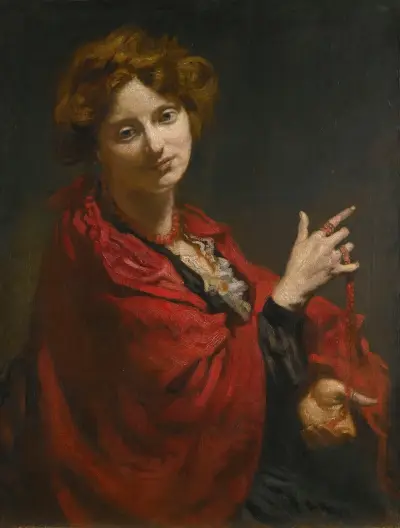 Anita Bartle, The Red Shawl av William Orpen