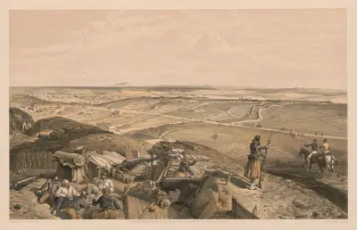 Bastion du Mat, from the central bastion av William Simpson