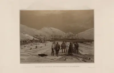 Gräber am Hafeneingang von Balaklawa, 1856 von William Simpson