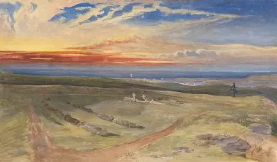 Officerarnas gravar i fortet på Cathcart's Hill av William Simpson