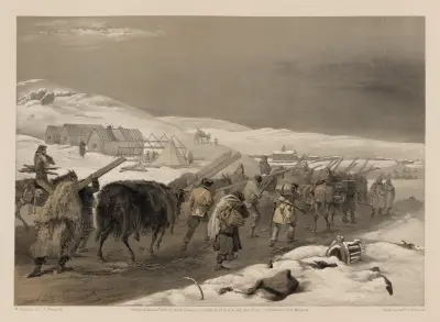Hytter och varma kläder för armén av William Simpson
