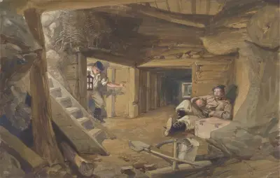 Mine in the Bastion du Mat, Sebastopol, Crimea av William Simpson