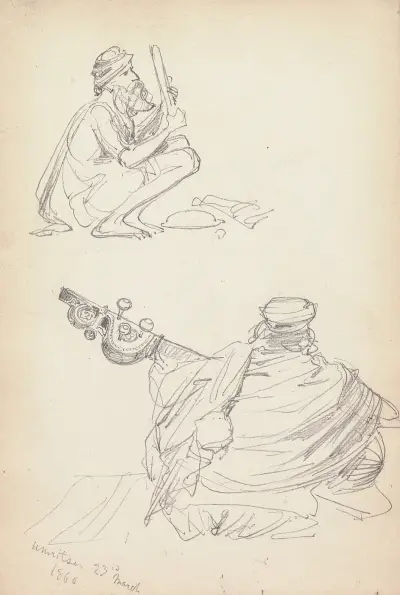 Musicians, Amritsar av William Simpson