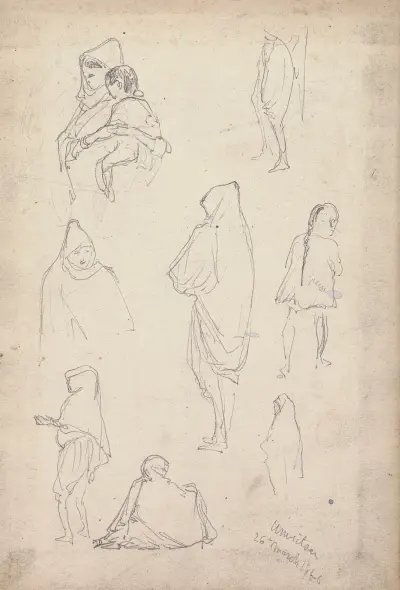 Studier av kvinnor och barn, Amritsar av William Simpson