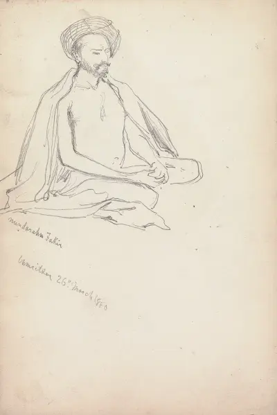 Studie av en fakir, Amritsar, 26 mars 1860 av William Simpson