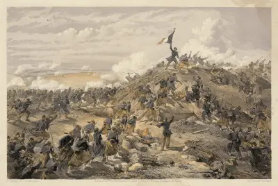 The attack on the Malakoff av William Simpson