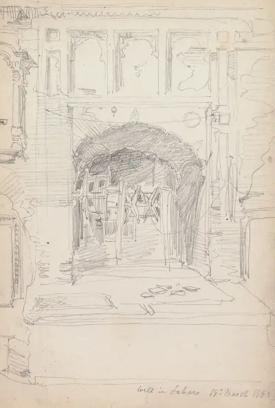 Brunn i Lahore, 18 mars 1860 av William Simpson