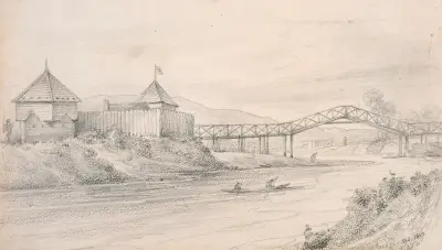 Fort Richmond and Hutt Bridge av William Swainson