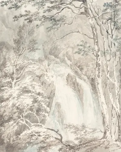 A Waterfall av Joseph Mallord William Turner
