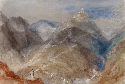 Castle on Height near Geneva av Joseph Mallord William Turner