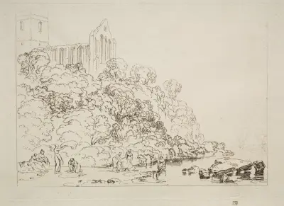 Dumblain Abbey, Scotland – nr 1 av Joseph Mallord William Turner