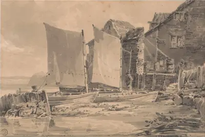 Fisherman’s Cottage, Dover av Joseph Mallord William Turner