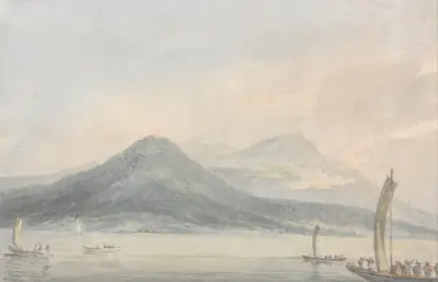 From the Isola Borromena, Lago Maggiore av Joseph Mallord William Turner
