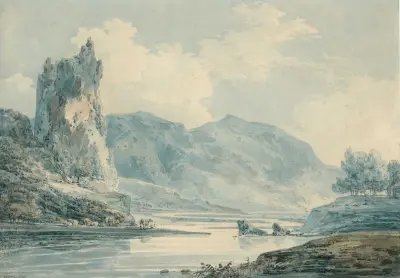 Ilam Rock, Dovedale, Derbyshire av Joseph Mallord William Turner
