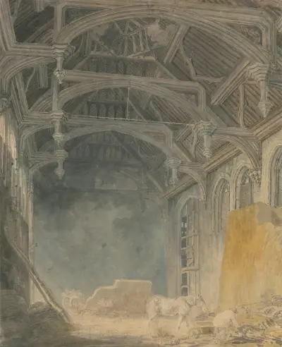 Interior of St. John’s Palace, Eltham av Joseph Mallord William Turner
