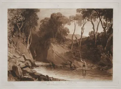 Near Blain Athol, Scotland av Joseph Mallord William Turner