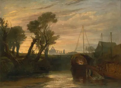 Newark Abbey av Joseph Mallord William Turner