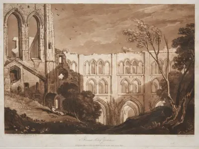Rivaux Abbey, Yorkshire av Joseph Mallord William Turner