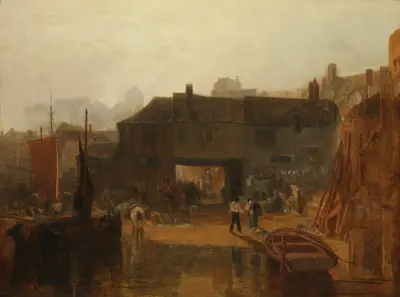 Saltash with the Water Ferry, Cornwall av Joseph Mallord William Turner