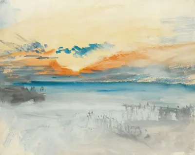 Sunset Over Water av Joseph Mallord William Turner