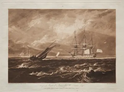 The Leader Sea-piece av Joseph Mallord William Turner