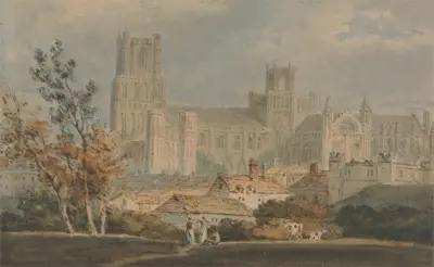 View of Ely Cathedral av Joseph Mallord William Turner