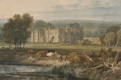 View of Hampton Court, Herefordshire, from the Southeast av Joseph Mallord William Turner