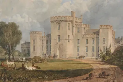 View of Hampton Court, Hertefordshire, from the Northwest av Joseph Mallord William Turner