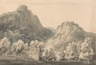 Waterfall of Lodore, Cumberland av Joseph Mallord William Turner