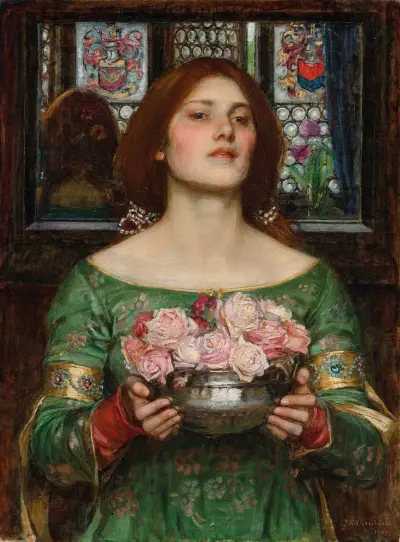 Gather Ye Rosebuds While Ye May av John William Waterhouse