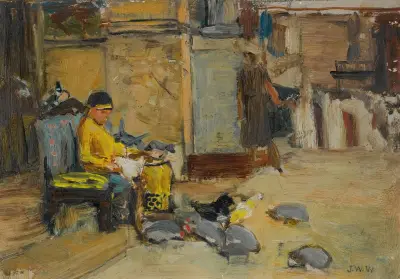 The Favourites of The Emperor Honorius – nr 1 av John William Waterhouse